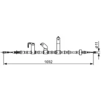 Bosch Seilzug, Feststellbremse 1987482841 für KIA