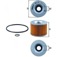MAHLE ORIGINAL Ölfilter ox61d Filtereinsatz 56mm für KAWASAKI MOTO GUZZI DUCATI HONDA TRIUMPH YAMAHA