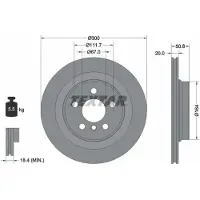 Textar Bremsscheibe [Hersteller-Nr. 92274503] für BMW, Mini