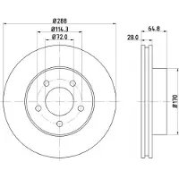 Hella Bremsscheibe PRO High Carbon 8DD 355 127-901