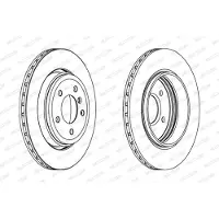 FERODO Bremsscheiben DDF1280C hinten, belüftet, 2 Stück