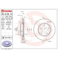 Brembo Bremsscheibe 09.A148.11, vorne, belüftet, 1 Stück
