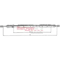 METZGER Handbremsseil Seilzug Feststellbremse passend für PEUGEOT 306 Schrägheck (7A, 7C, N3, N5) Hinten Rechts 10.6026