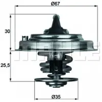 MAHLE ORIGINAL Thermostat, Kühlmittel TX 34 87D