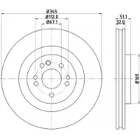 Hella Bremsscheibe PRO 8DD 355 107-221