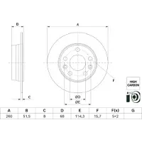 Bosch Bremsscheibe 0 986 479 H61, 1 Stück
