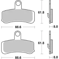 Brembo Bremsbeläge Sintermetall VORNE, ABE, 07HD15SA
