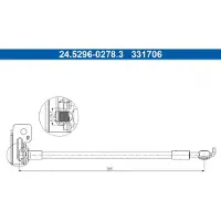 Ate Bremsschlauch [Hersteller-Nr. 24.5296-0278.3] für Hyundai, Kia