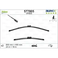 Valeo SILENCIO Scheibenwischer Wischblatt Vorne für SKODA FABIA (NJ3) Rahmenlos