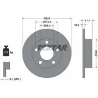Textar Bremsscheibe 92088503 hinten, voll, 1 Stück