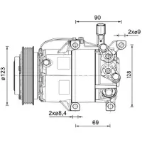 MAHLE ORIGINAL ACP 1459 000P 5VS12ic Klimaanlage Klimakompressor PAG 46 YF R1234yf R134a für HYUNDAI i20 (PB, PBT)