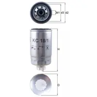MAHLE ORIGINAL Kraftstofffilter KC 18/1