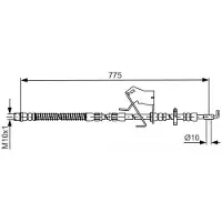 Bosch Bremsschlauch [Hersteller-Nr. 1987481684] für Citroën, Peugeot
