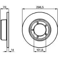 Bosch Bremsscheibe [Hersteller-Nr. 0986478827] für Land Rover