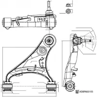Blue Print Lenker, Radaufhängung ADBP860193