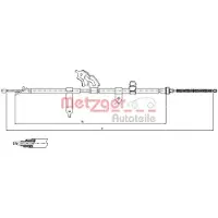 METZGER Handbremsseil Seilzug Feststellbremse für TOYOTA Yaris Schrägheck (P9) Hinten Links 17.1080
