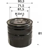 Valeo Ölfilter 586110 Anschraubfilter für HONDA CRX I (AF, AS) für ROVER 200 Limousine (XH)