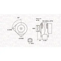 MAGNETI MARELLI 063731827010 Lichtmaschine Generator LiMa 150A 14V für RENAULT MEGANE III Grandtour (KZ0/1) Scénic III (JZ0/1) Megane III Schrägheck
