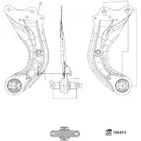 FEBI BILSTEIN 186459 Querlenker Hinten Links für MAZDA 3 Schrägheck (BM, BN)