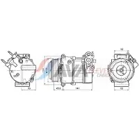 Ava Cooling Kompressor, Klimaanlage AUAK354