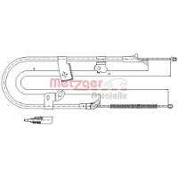METZGER Handbremsseil Seilzug Feststellbremse für TOYOTA Yaris Verso (P2) Hinten Rechts 17.1079
