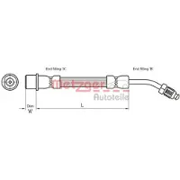 METZGER Bremsschlauch 4111109