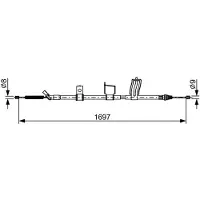 Bosch Seilzug, Feststellbremse 1 987 482 628 Rechts