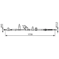 Bosch Seilzug, Feststellbremse 1987482566 für TOYOTA