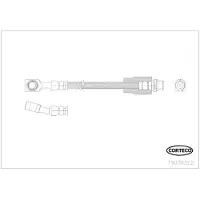 CORTECO 19036352 Bremsschlauch für OPEL Meriva A (X03) für VAUXHALL Meriva Mk I (A) (X03)
