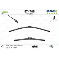 Valeo SILENCIO Scheibenwischer Wischblatt Vorne für VW Golf VII Schrägheck (5G1, BQ1, BE1, BE2) Rahmenlos