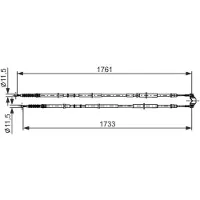 Bosch Seilzug, Feststellbremse [Hersteller-Nr. 1987482857] für Opel