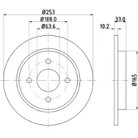 Hella Bremsscheibe PRO 8DD 355 105-661