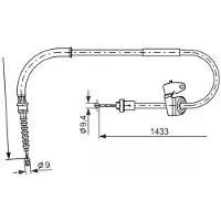Bosch Seilzug, Feststellbremse [Hersteller-Nr. 1987482231] für Mini