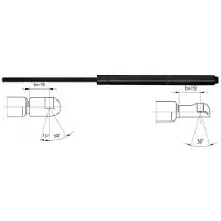 METZGER 2110249 Gasfeder Heckklappendämpfer für HYUNDAI SANTA FÉ I (SM) 557mm