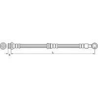 METZGER Bremsschlauch [Hersteller-Nr. 4110744] für Peugeot, Citroën, Mitsubishi