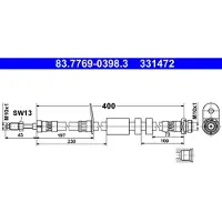 Ate Bremsschlauch 83.7769-0398.3