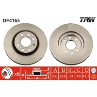 TRW Bremsscheibe DF4165