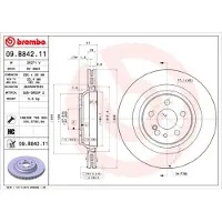 Brembo Bremsscheibe PRIME LINE - UV Coated 09.B842.11