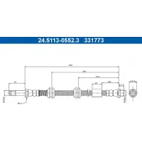 Ate Bremsschlauch 24.5113-0552.3
