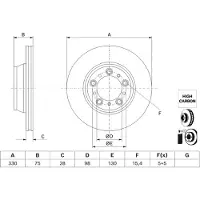 Bosch Bremsscheibe 0 986 479 J73, 1 Stück