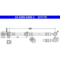 Ate Bremsschlauch 24.5290-0486.3
