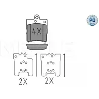 Meyle Bremsbelagsatz, Scheibenbremse -PD: Advanced performance and design. 025 219 1915/PD