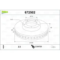 Valeo 2x Bremsscheiben Vorne für ALFA ROMEO 159 Sportwagon (939) 305mm 672502
