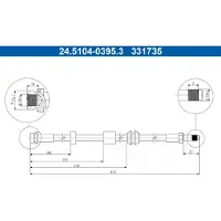 Ate Bremsschlauch 24.5104-0395.3