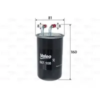 Valeo Kraftstofffilter [Hersteller-Nr. 587108] für Mitsubishi