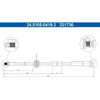 Ate Bremsschlauch 24.5105-0419.3