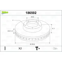 Valeo Bremsscheibe 186592