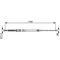 Bosch Seilzug, Feststellbremse [Hersteller-Nr. 1987482458] für Seat, Skoda