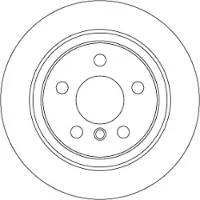 TRW Bremsscheibe DF6756 hinten, voll, 1 Stück