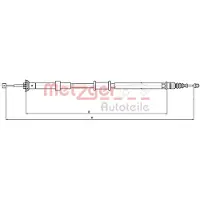 METZGER Handbremsseil Seilzug Feststellbremse für FIAT PANDA (169) Hinten Links 12.0727